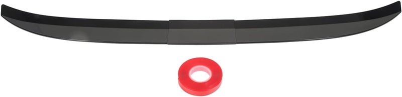1pc Matt Black And Red Universal Rear Boot Spoiler Ducktail High Kick Trunk Wing For Sedan