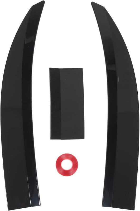 1pc Matt Black And Red Universal Rear Boot Spoiler Ducktail High Kick Trunk Wing For Sedan