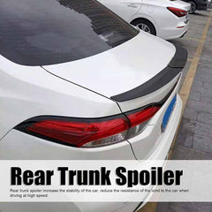 1pc Matt Black And Red Universal Rear Boot Spoiler Ducktail High Kick Trunk Wing For Sedan