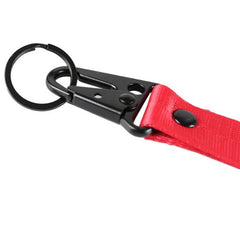 1pc Racing Souvenir Key Chian JDM Tow Strap Style With Smooth Nylon Car Auto Motorcycle Key Ring (Mix Color & Design)