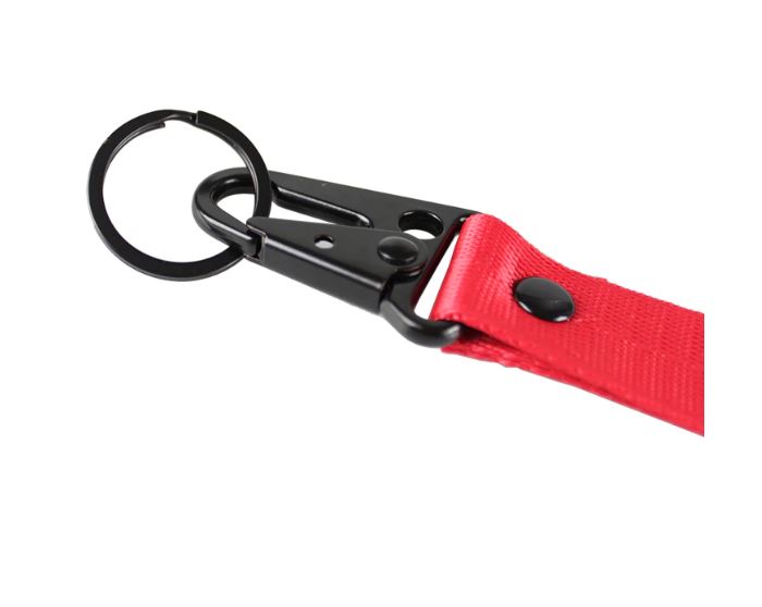 1pc Racing Souvenir Key Chian JDM Tow Strap Style With Smooth Nylon Car Auto Motorcycle Key Ring (Mix Color & Design)