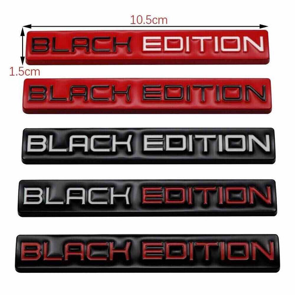 1pc Red BLACK EDITION 3D Metal Emblem Badge Stickers For Car Truck Bike