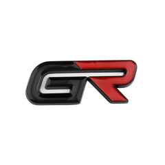 1pc Red Black GR 3D Metal Emblem Badge Stickers For Car Truck Bike