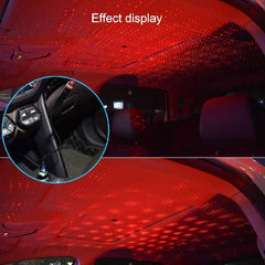 1pc Red Car USB Roof Star Projector Lights Flexible Romantic USB Ambient Atmosphere Lamp Fit All Cars Ceiling Decoration