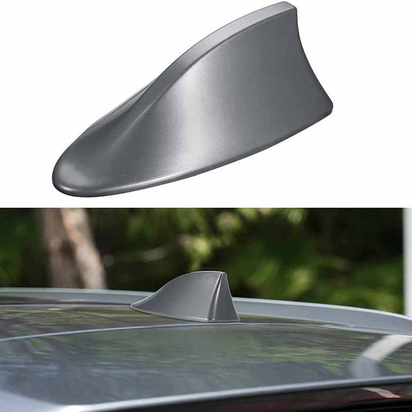 1 Pc Shark Antenna, Fin Roof Aerial Base Radio Signal For Car SUV Truck Van, Super Functional With Adhesive Tape Base-Carbon Black