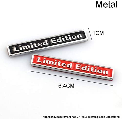 1pc Small Black 3D Metal Limited Edition Badge Emblem Sticker Decal for All Car Bike SUV (6.4 x 1cm)