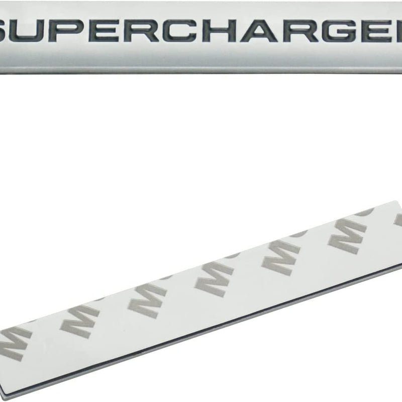 1pcs Chrome Black SUPERCHARGED 3D Metal Car Sticker Emblem Badge Car Bike Decorative
