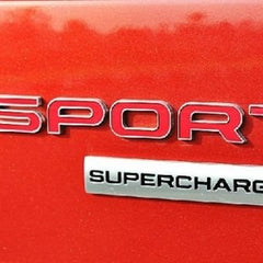 1pcs Chrome Red SUPERCHARGED 3D Metal Car Sticker Emblem Badge Car Bike Decorative