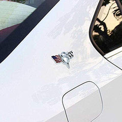 1pcs V8 American Flag Metal Motorcycle Decoration Stickers Car Emblem Badge Decals