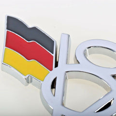 1pcs V8 German Flag Metal Motorcycle Decoration Stickers Car Emblem Badge Decals