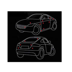 Black Sport 2pcs Universal Logo Car Metal Alloy Body Side Fender Emblem(Metal)