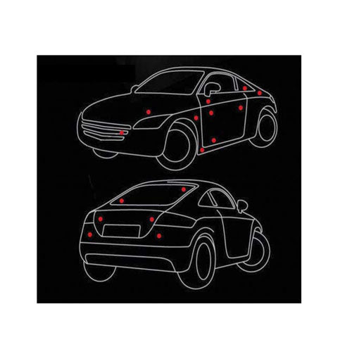 Black Sport 2pcs Universal Logo Car Metal Alloy Body Side Fender Emblem(Metal)