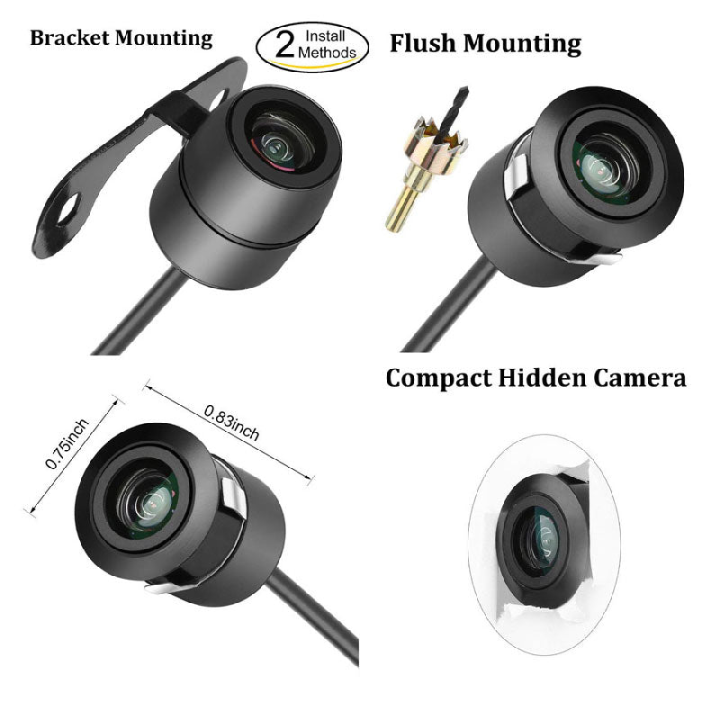 2 in 1 Flush Bracket Car Rear View Reversing Waterproof Parking Camera 145 Degrees