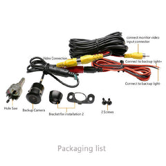 2 in 1 Flush Bracket Car Rear View Reversing Waterproof Parking Camera 145 Degrees