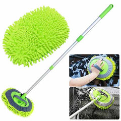 2 in 1 Chenille Microfiber Car Wash Mop Mitt with 46