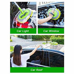 2 in 1 Chenille Microfiber Car Wash Mop Mitt with 46