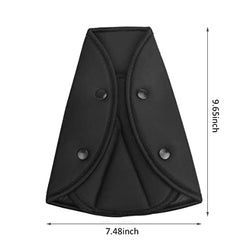 2 Pcs Black Triangle Seat Belt Adjuster Cover Pad Harness for Short Adults / Kids