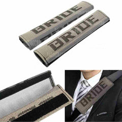 2 Pcs Car JDM Seat Belt Cover Shoulder Pads BRID Racing Seat Material Fabric Gradation