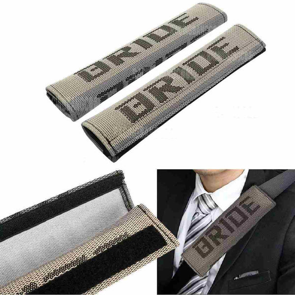 2 Pcs Car JDM Seat Belt Cover Shoulder Pads BRID Racing Seat Material Fabric Gradation