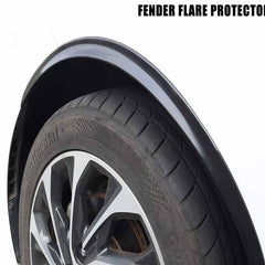 2 Pcs Car Wheel Eyebrow Arch Protector Trim Lips Fender Flares Glossy Black Look