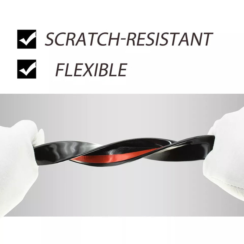 2 Pcs Car Wheel Eyebrow Arch Protector Trim Lips Fender Flares Glossy Black Look