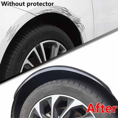 2 Pcs Car Wheel Eyebrow Arch Protector Trim Lips Fender Flares Glossy Black Look