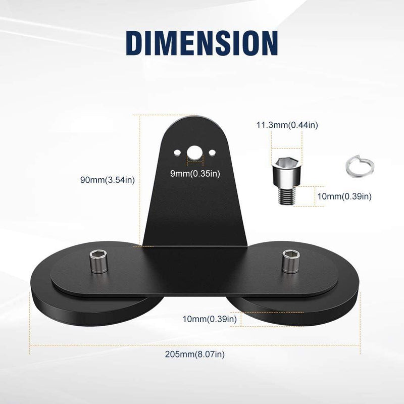 2 Pcs Magnetic Light Bar Mount No Drilling Waterproof Powerful Sucker Holder Roof Hood Holder for LED Pods Light Straight Curved Quad Row Light Bar