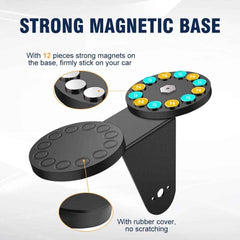 2 Pcs Magnetic Light Bar Mount No Drilling Waterproof Powerful Sucker Holder Roof Hood Holder for LED Pods Light Straight Curved Quad Row Light Bar