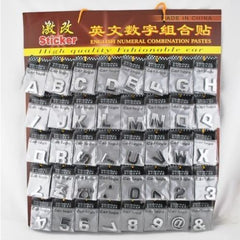 200 pcs Car Auto 3D Emblem Badge Decals Chrome Letters Stickers