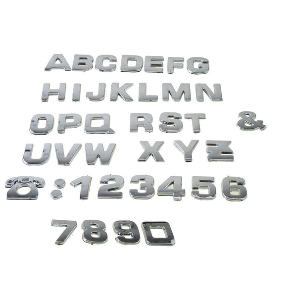 200 pcs Car Auto 3D Emblem Badge Decals Chrome Letters Stickers