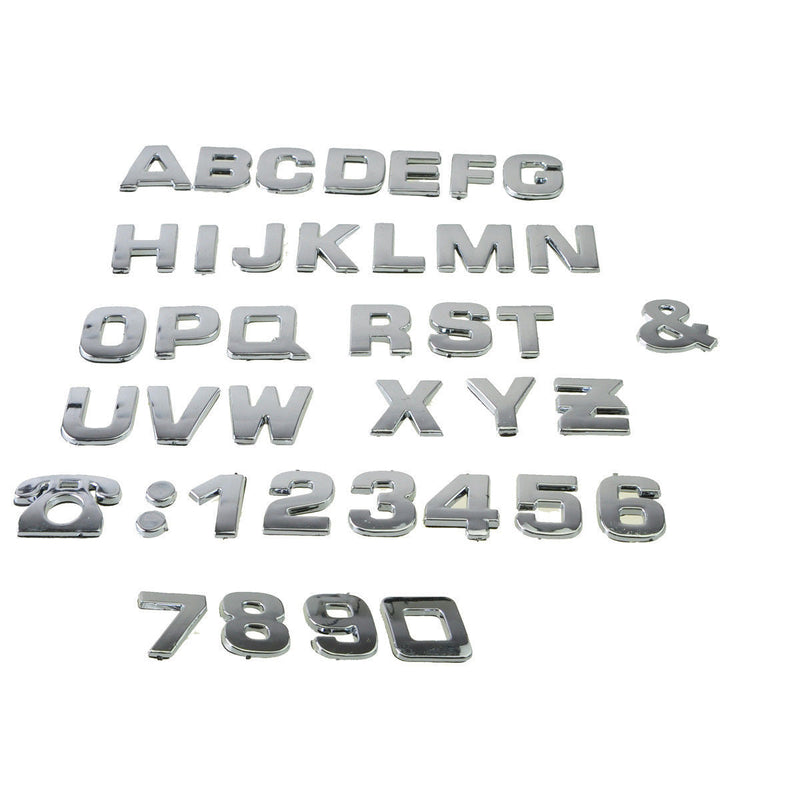 200 pcs Car Auto 3D Emblem Badge Decals Chrome Letters Stickers