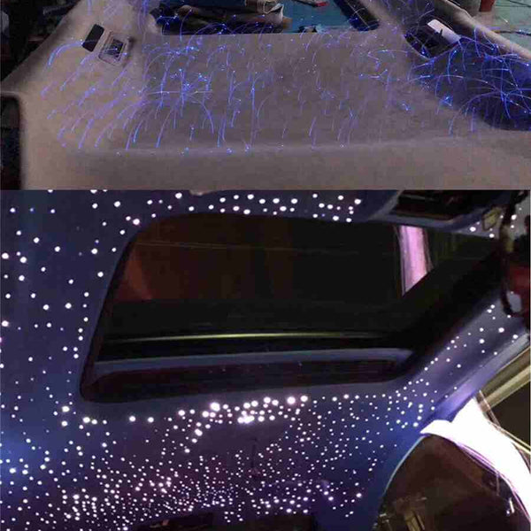 200pcs 12W Fiber Optic Light Kit Car Roof Ceiling Star Lamps Remote & Mobile App Control