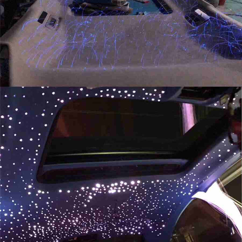 200pcs 12W Fiber Optic Light Kit Car Roof Ceiling Star Lamps Remote & Mobile App Control