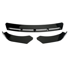 2022 Black New 3pcs Car Universal Front Bumper Spoiler Lip Chin Up Body Kit Splitter
