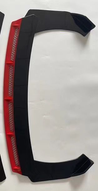 2022 Black Red New 3pcs Car Universal Front Bumper Spoiler Lip Chin Up Body Kit Splitter