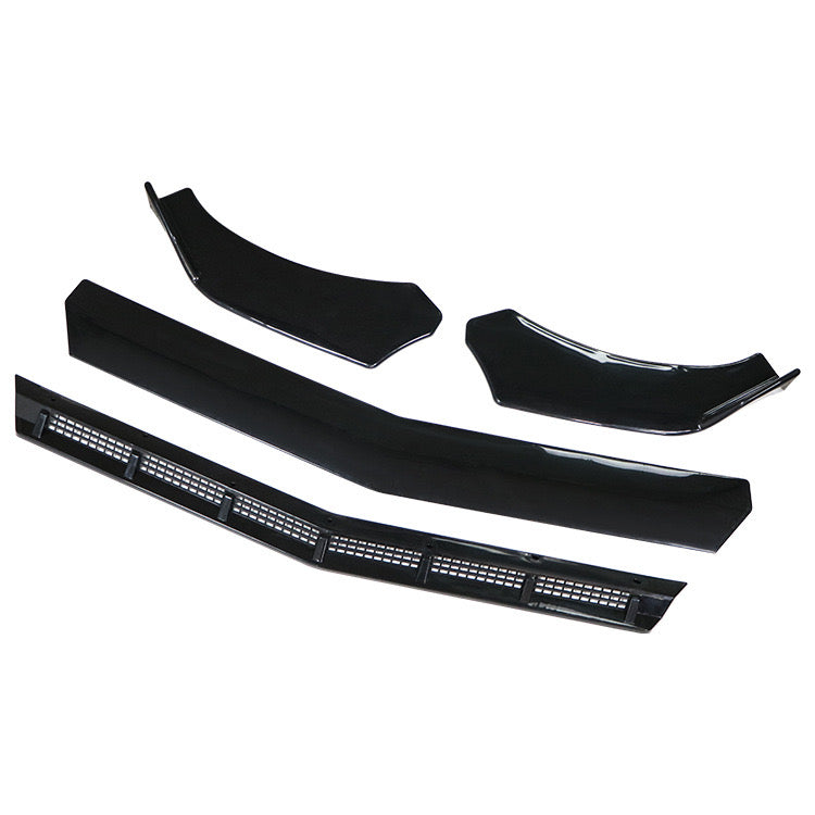 2022 Black Red New 3pcs Car Universal Front Bumper Spoiler Lip Chin Up Body Kit Splitter