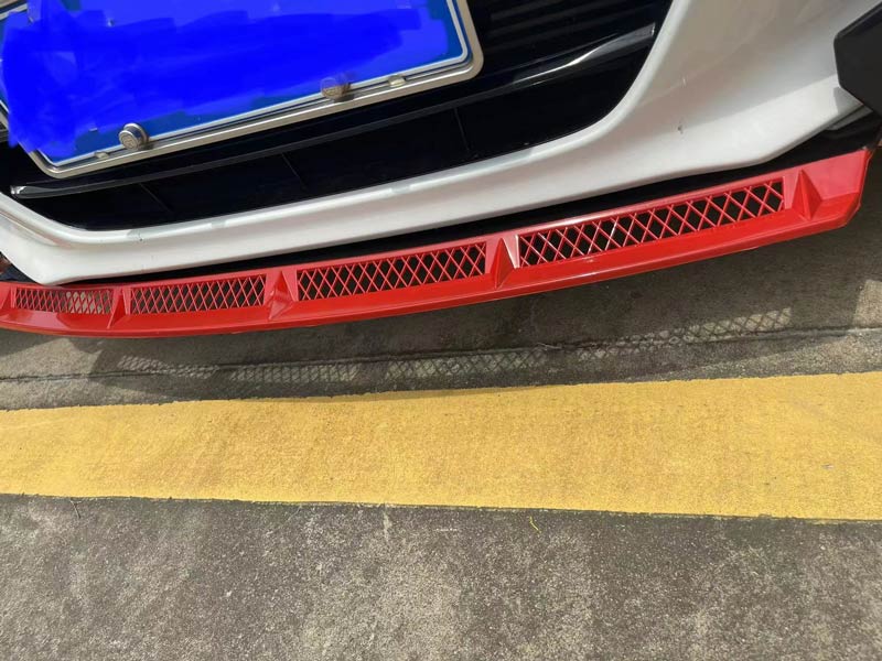 2022 Black Red New 3pcs Car Universal Front Bumper Spoiler Lip Chin Up Body Kit Splitter