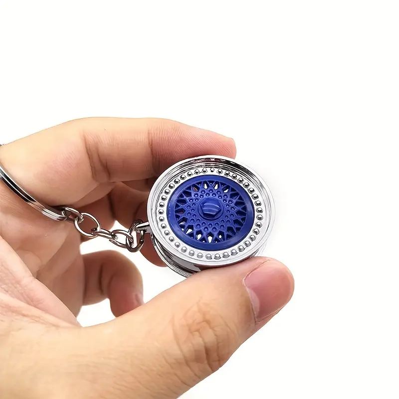2025 New Car Tuning Wheel Rim Metal Zinc Alloy Key Chain Keyring Pendent