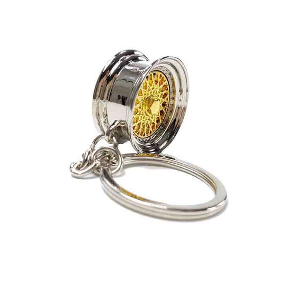 2025 New Car Tuning Wheel Rim Metal Zinc Alloy Key Chain Keyring Pendent