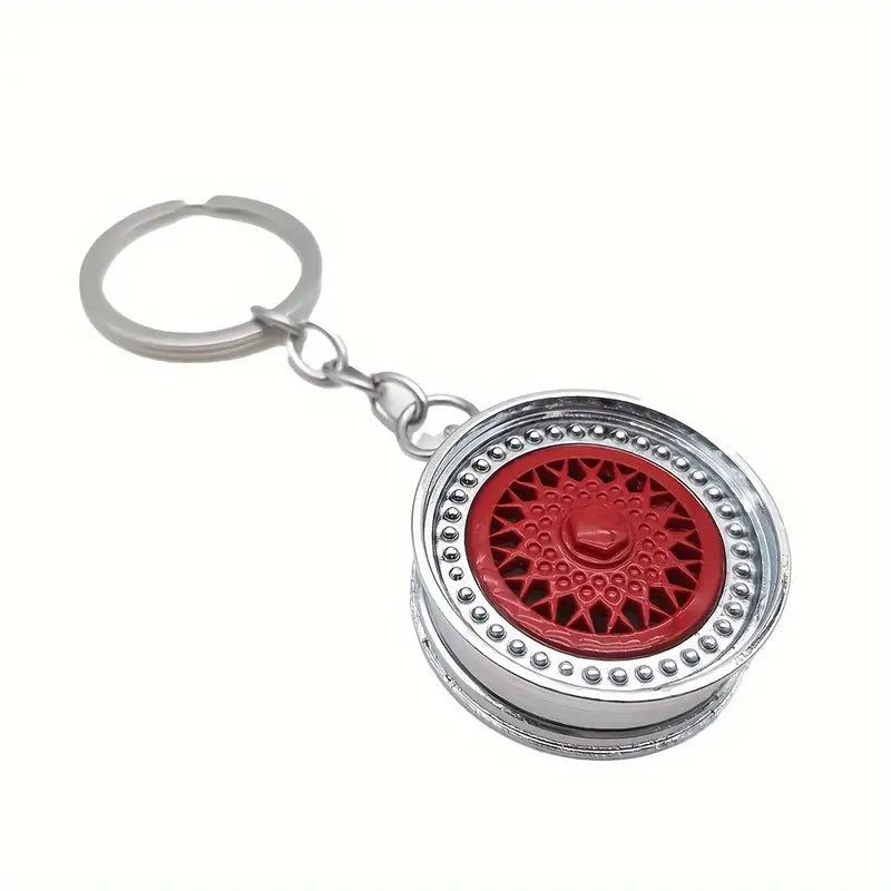 2025 New Car Tuning Wheel Rim Metal Zinc Alloy Key Chain Keyring Pendent