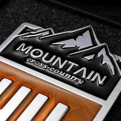 4x4 Mountain Cross Country Metal Car Sticker, Off Road Racing Decal, Chrome Emblem Badge for Off-Road Vehicle