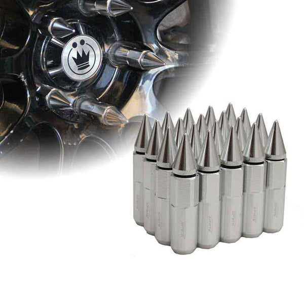 20pcs M12X1.5 Car Spiked Lug Wheel Nuts Extended Tuner-Purple