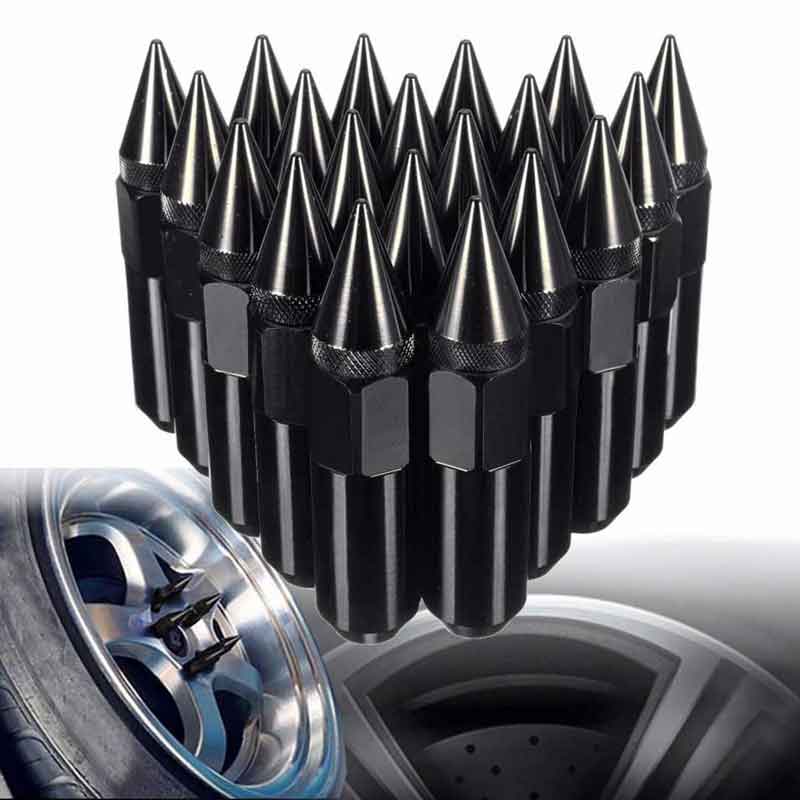 20pcs M12X1.5 Car Spiked Lug Wheel Nuts Extended Tuner-Purple