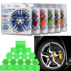 21mm Green 20pcs Universal Car Silicone Wheel Lugs Nuts Bolts Covers Protective Cap