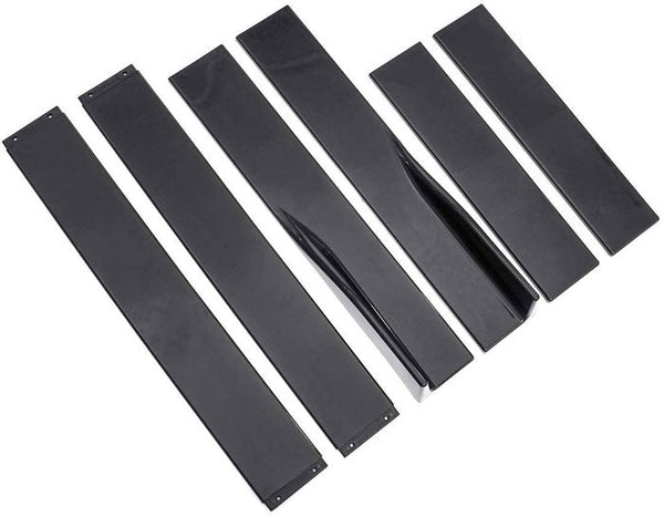 2.2m Universal Side Skirt Extensions Car Side Skirts Winglet Splitters Lip For All Cars (Set Of 6pcs)