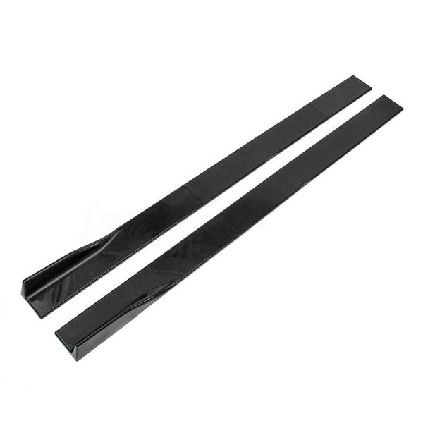 2.2m Universal Side Skirt Extensions Car Side Skirts Winglet Splitters Lip For All Cars (Set Of 6pcs)