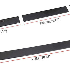 2.2m Universal Side Skirt Extensions Car Side Skirts Winglet Splitters Lip For All Cars (Set Of 6pcs)