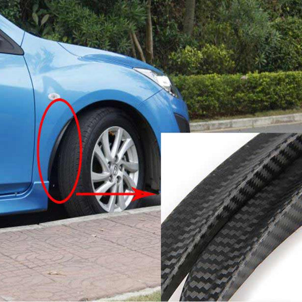 2pcs 24cm CARBON FIBER FENDER FLARES WHEEL LIP BODY KIT FOR UNIVERSAL CAR AUTO