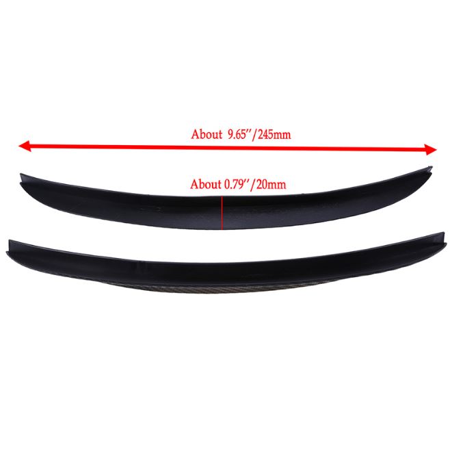 2pcs 24cm CARBON FIBER FENDER FLARES WHEEL LIP BODY KIT FOR UNIVERSAL CAR AUTO