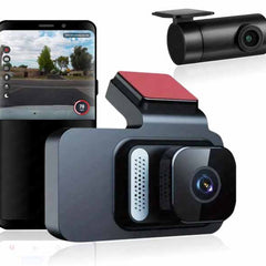 2.5k Night Vision Dual Channel Car Dash Cam with Wide Angle View|G-Sensor|WiFi|App Playback & Share,|Emergency Recording
